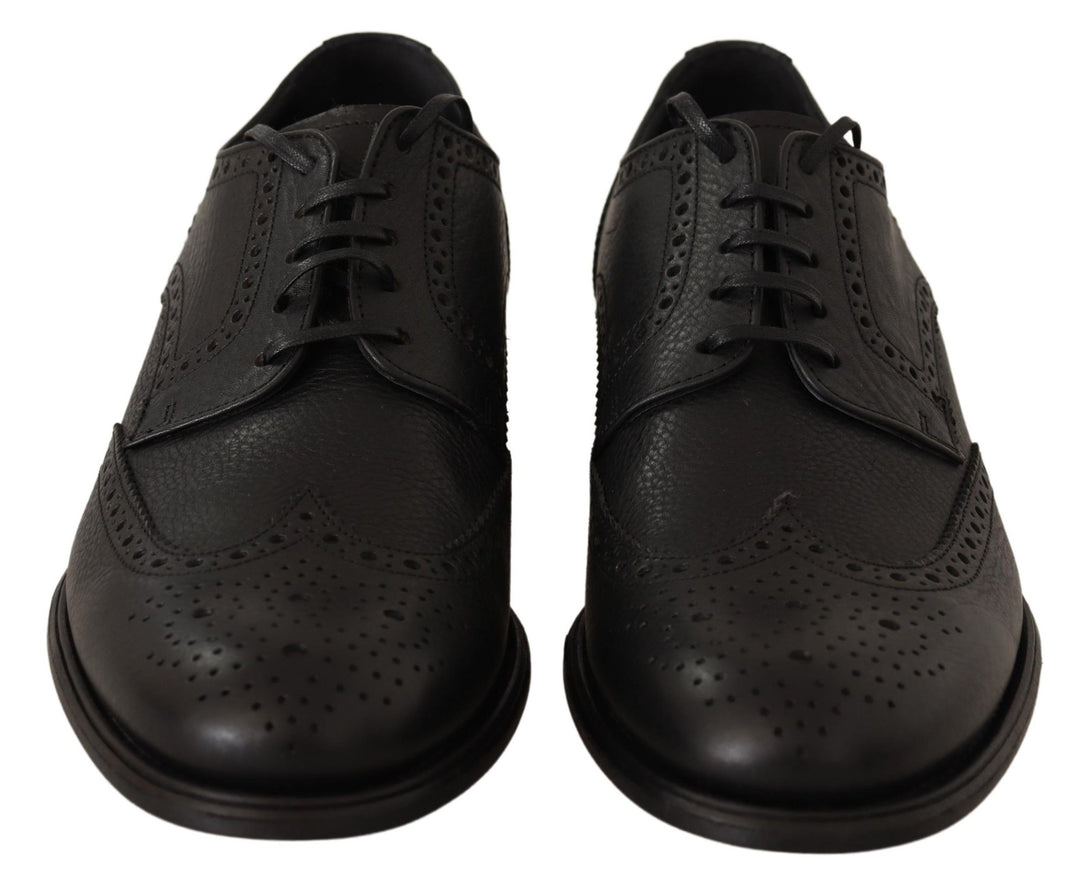 Dolce &amp; Gabbana Sample Sale Dolce &amp; Gabbana Black Leather Oxford Wingtip Formal Dress Shoes - | Designer outlet