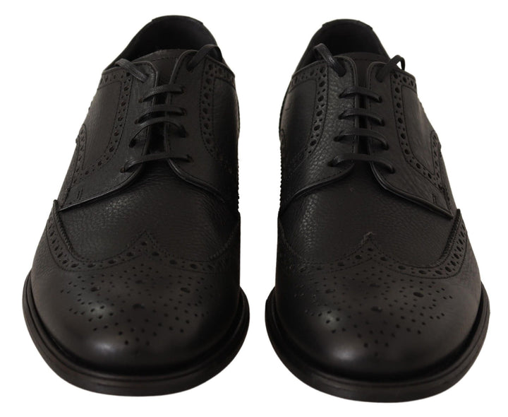 Dolce &amp; Gabbana Sample Sale Dolce &amp; Gabbana Black Leather Oxford Wingtip Formal Dress Shoes - | Designer outlet