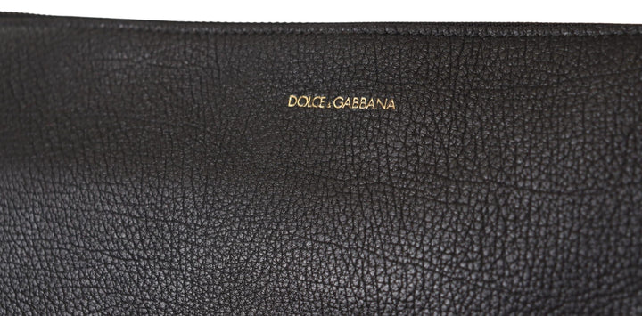 Dolce & Gabbana - Dolce & Gabbana Elegant Black Leather Sling Shoulder Bag - VAS12533 - Ask Me Wear