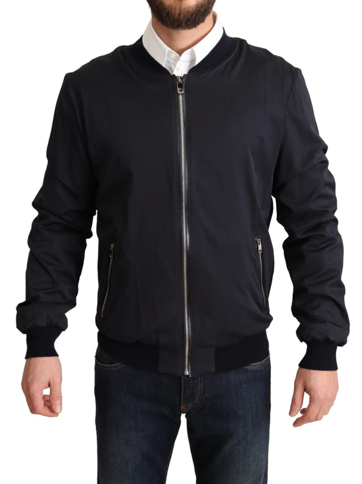 Dolce & Gabbana - Dolce & Gabbana Elegant Silk Blend Bomber Jacket - JKT2915 - 48 - Ask Me Wear