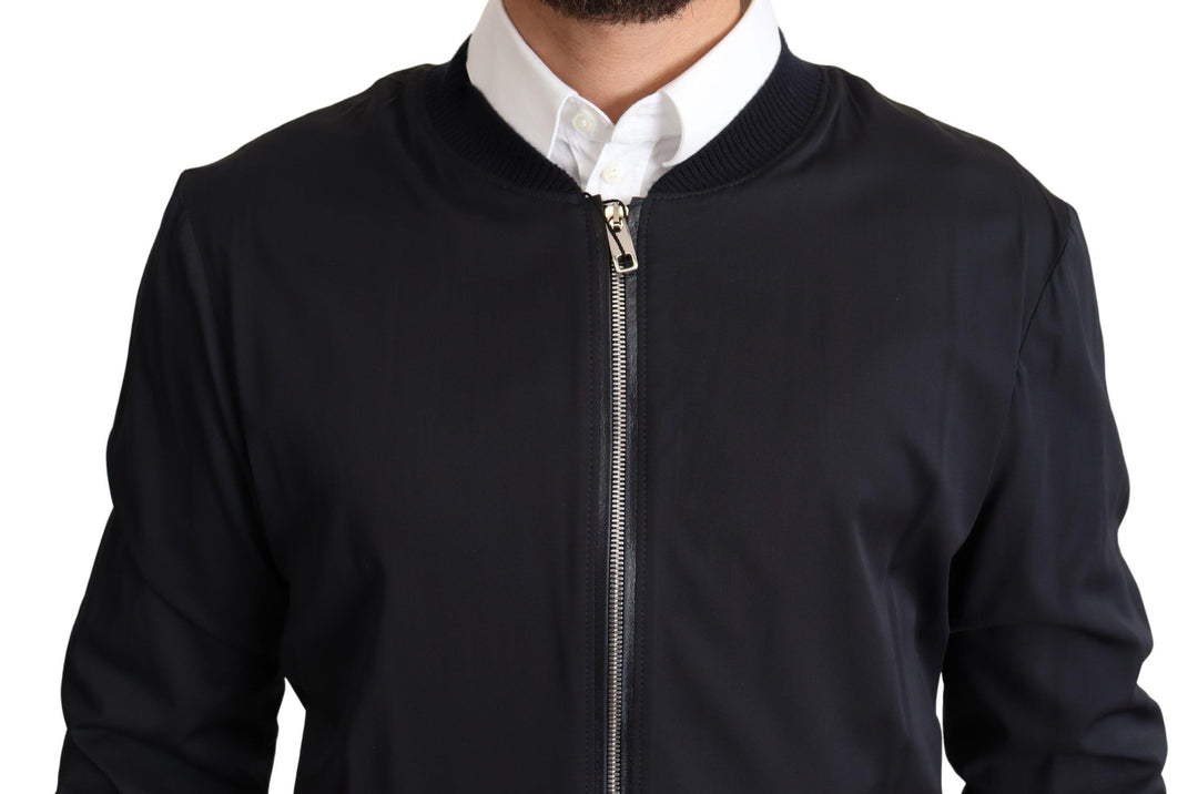 Dolce & Gabbana - Dolce & Gabbana Elegant Silk Blend Bomber Jacket - JKT2915 - 48 - Ask Me Wear