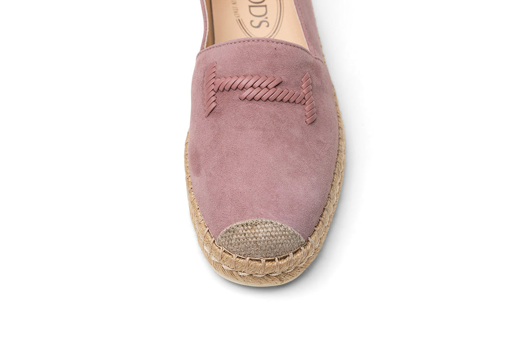 Tod's Suede Espadrilles in PINK