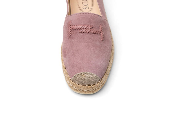 Tod's Suede Espadrilles in PINK