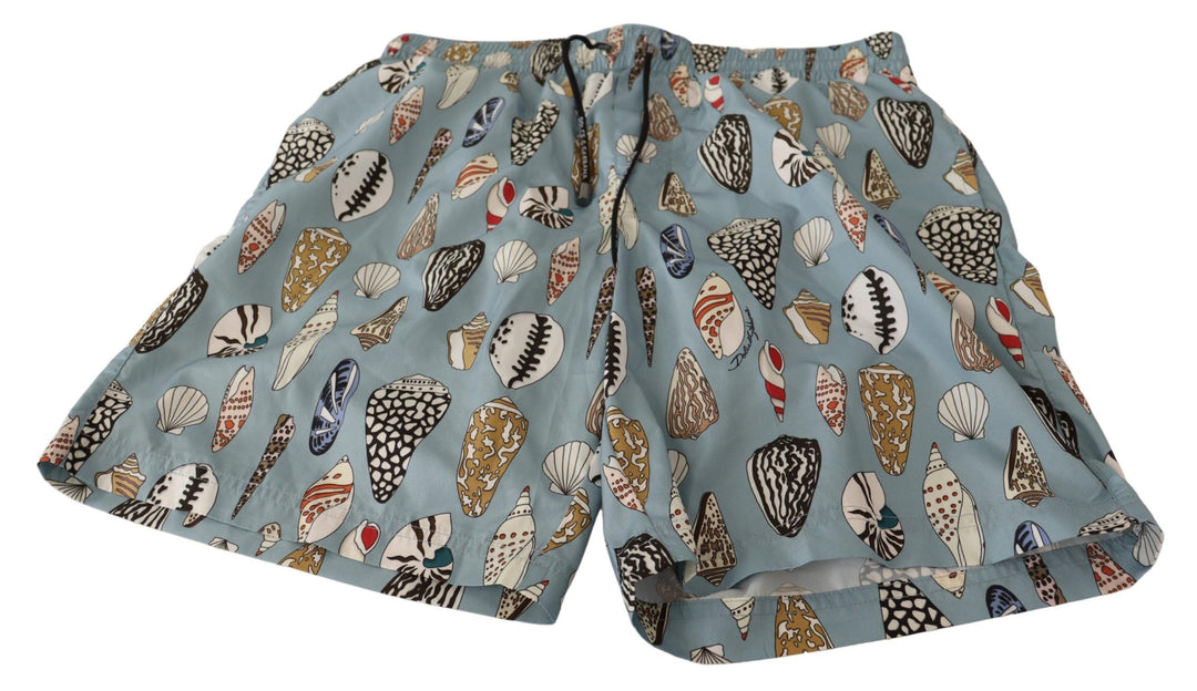 Dolce &amp; Gabbana Sample Sale Dolce &amp; Gabbana Blue Seashell Beachwear Swimwear Shorts - | Designer outlet