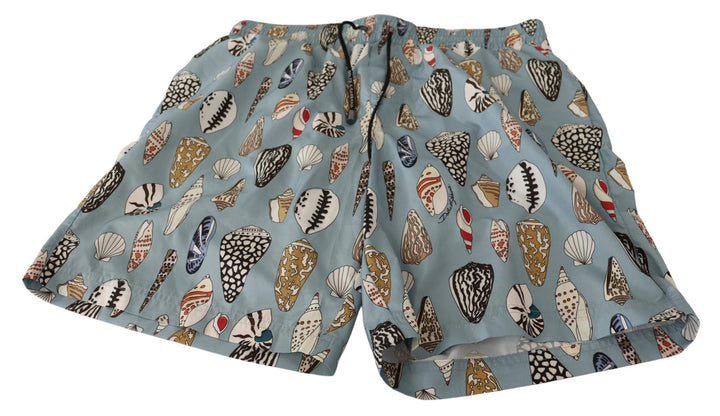 Dolce &amp; Gabbana Sample Sale Dolce &amp; Gabbana Blue Seashell Beachwear Swimwear Shorts - | Designer outlet