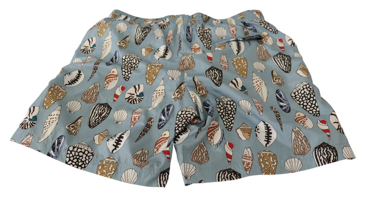 Dolce &amp; Gabbana Sample Sale Dolce &amp; Gabbana Blue Seashell Beachwear Swimwear Shorts - | Designer outlet