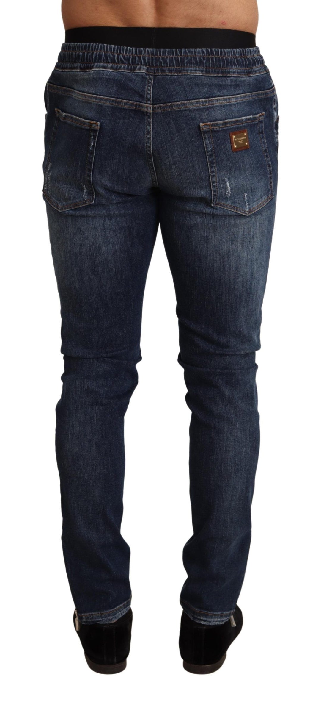 Dolce &amp; Gabbana Sample Sale Dolce &amp; Gabbana Blue Cotton Stretch Tattered Denim Jeans - | Designer outlet