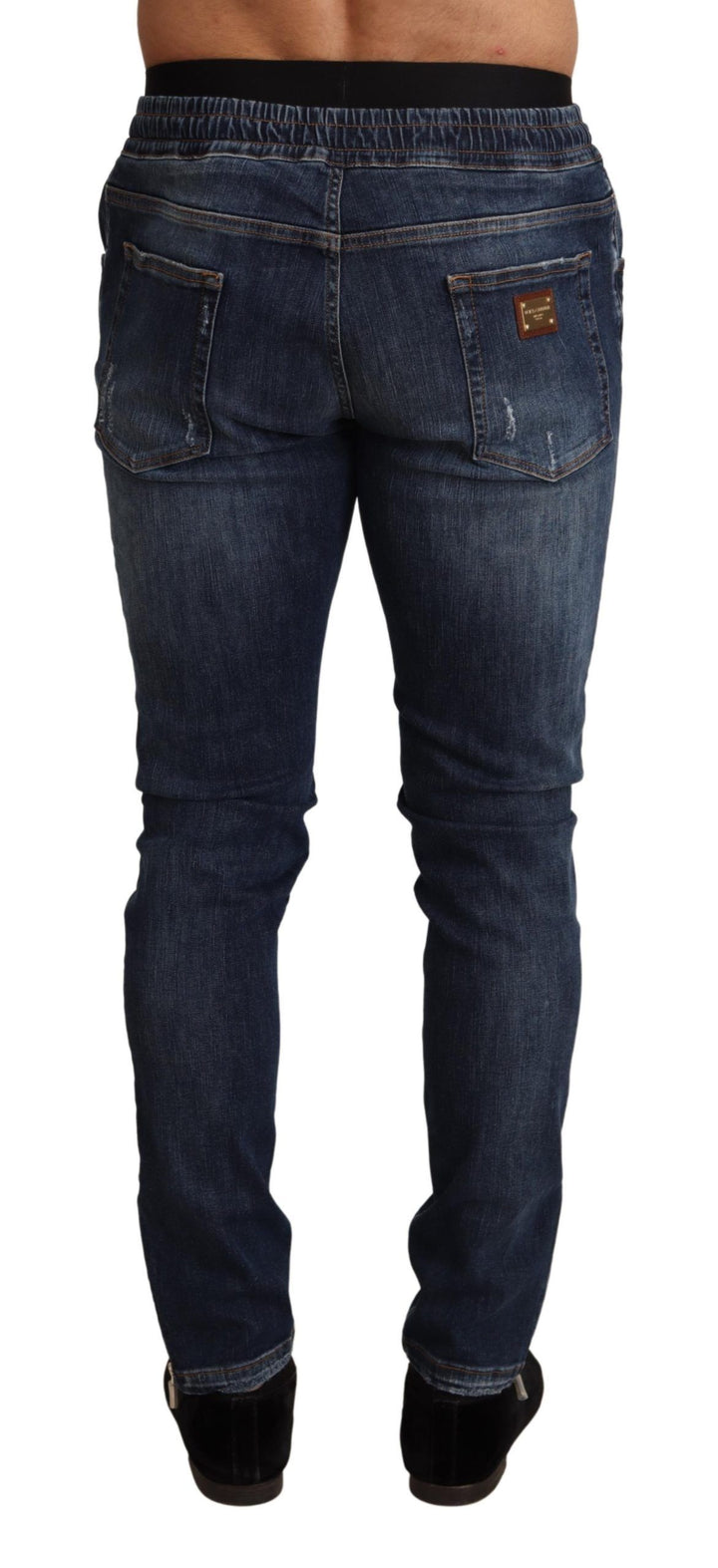 Dolce &amp; Gabbana Sample Sale Dolce &amp; Gabbana Blue Cotton Stretch Tattered Denim Jeans - | Designer outlet