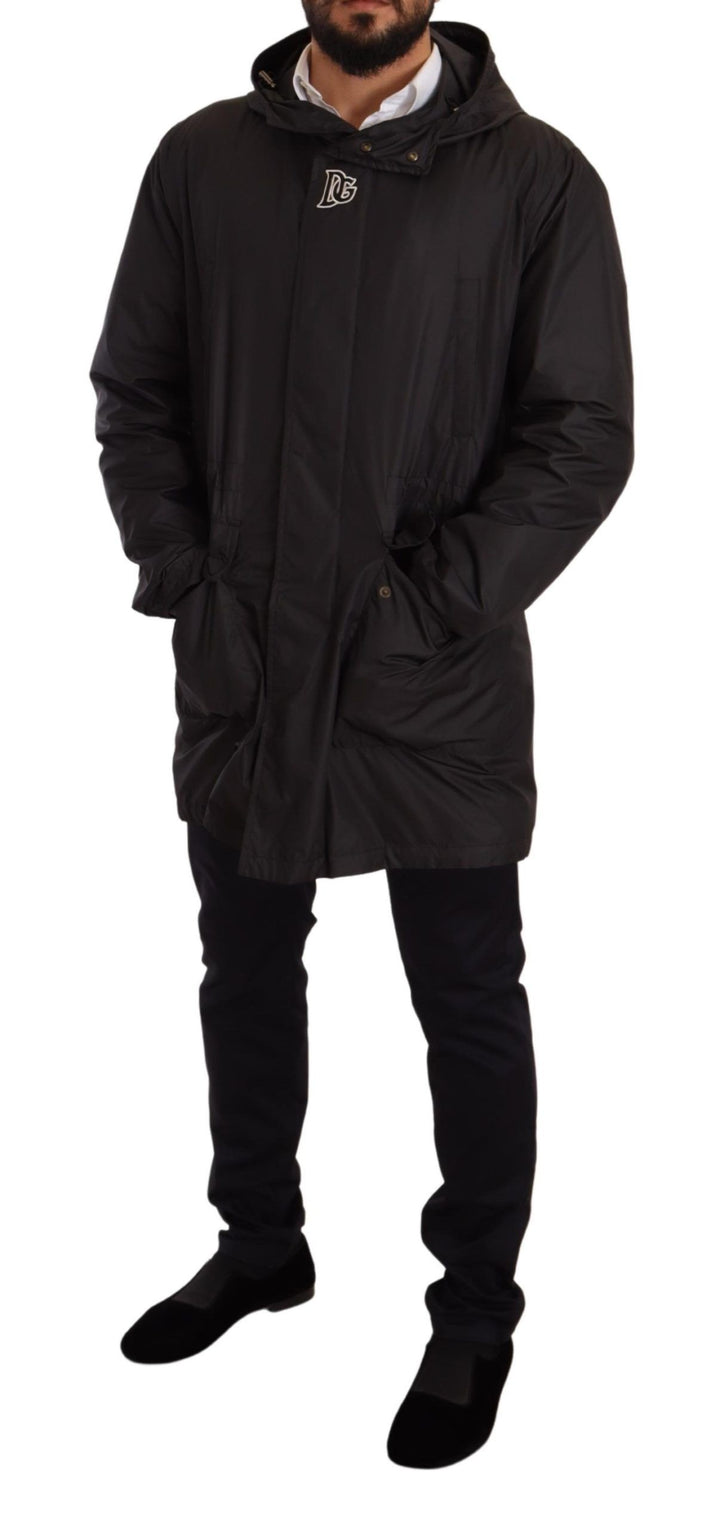 Dolce & Gabbana - Dolce & Gabbana Elegant Black Hooded Blouson Jacket - JKT2925 - 44 - Ask Me Wear