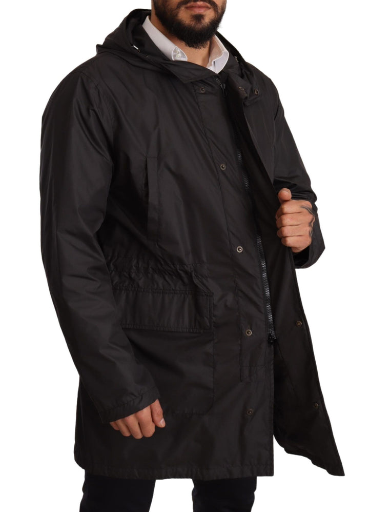 Dolce & Gabbana - Dolce & Gabbana Elegant Black Hooded Blouson Jacket - JKT2925 - 44 - Ask Me Wear