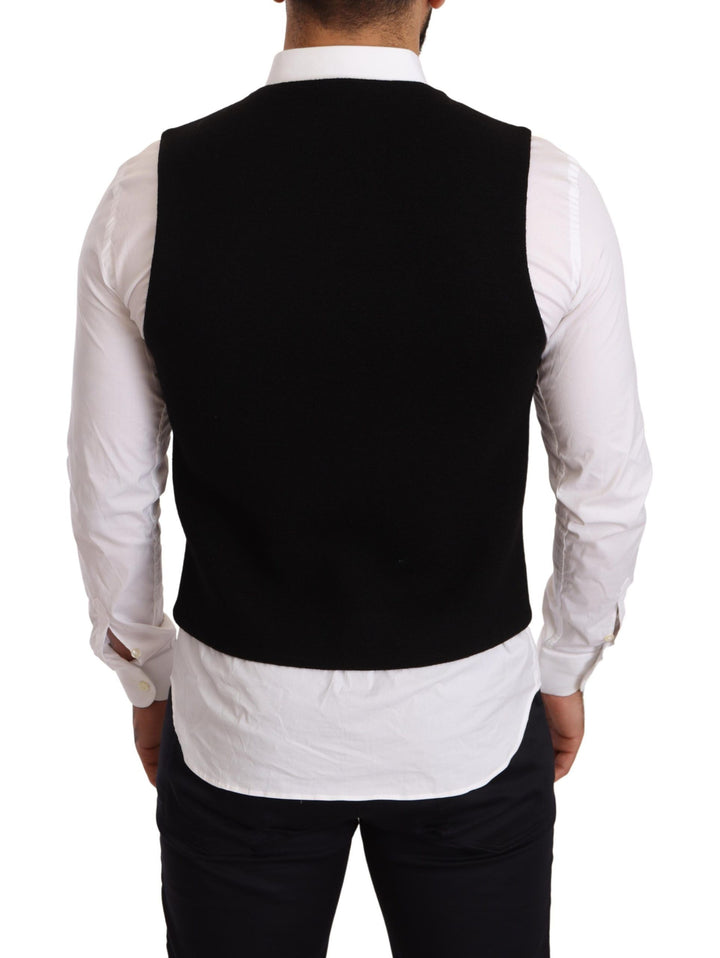 Dolce &amp; Gabbana Sample Sale Dolce &amp; Gabbana Black Cotton Single Breasted Waistcoat - | Designer outlet