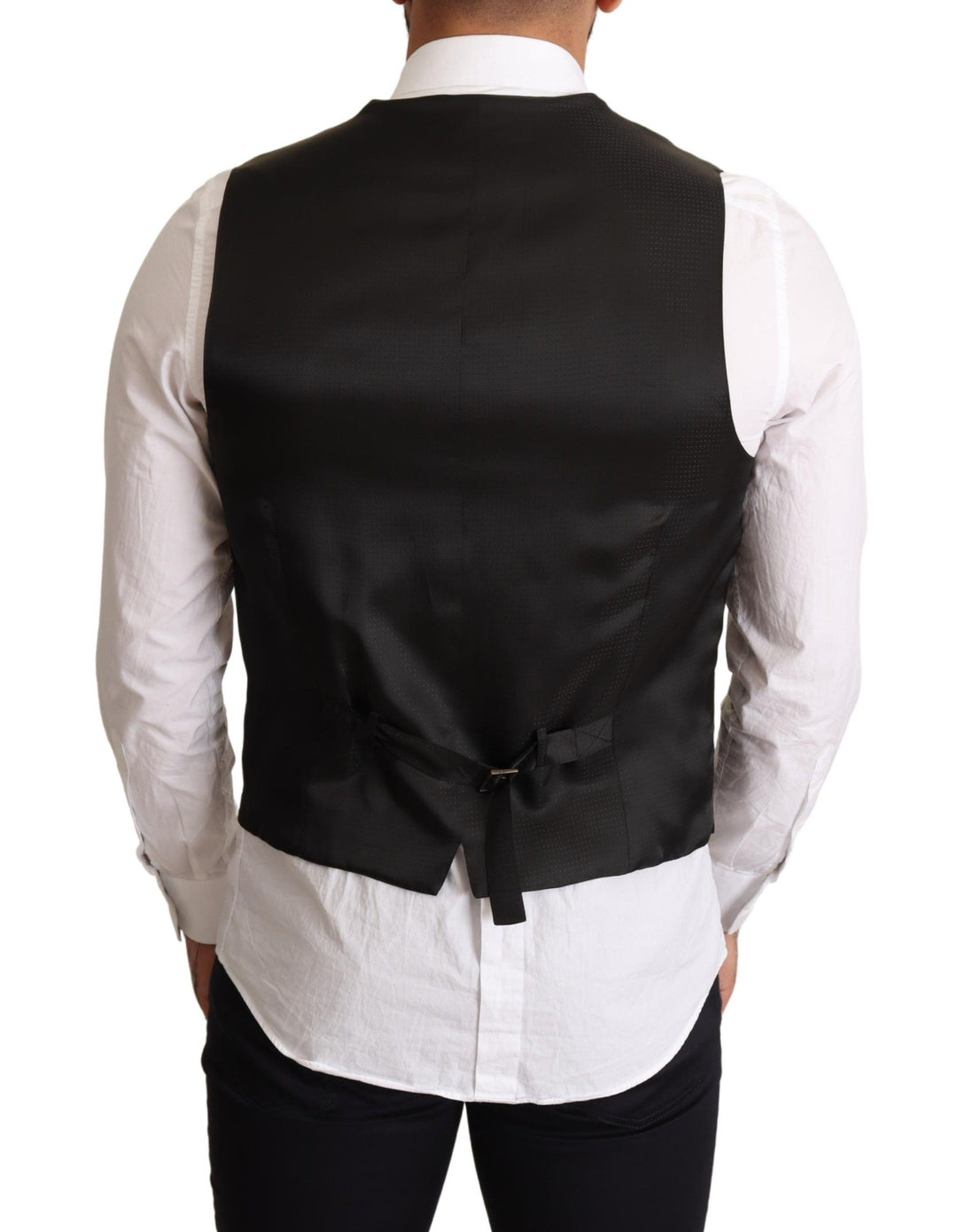 Dolce &amp; Gabbana Sample Sale Dolce &amp; Gabbana Black Wool Formal Waistcoat Dress - | Designer outlet