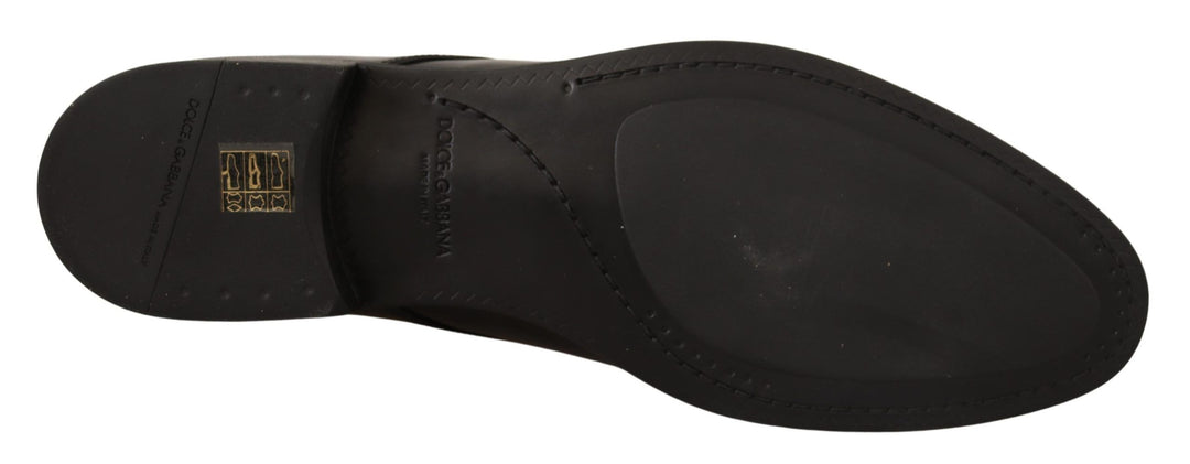 Dolce &amp; Gabbana Sample Sale Dolce &amp; Gabbana Black Leather Lace Up Men Dress Derby Shoes - | Designer outlet