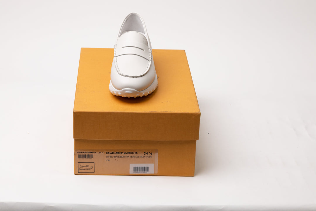 Tod's Rubber-Sole Loafers in WHITE