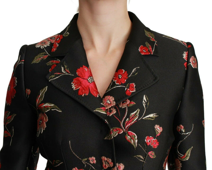 Dolce & Gabbana - Dolce & Gabbana Elegant Floral Embroidered Trench Coat - JKT2626 - 40 - Ask Me Wear