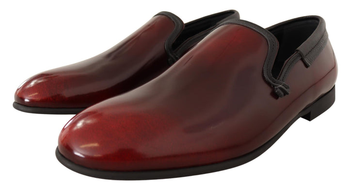 Dolce &amp; Gabbana Sample Sale Dolce &amp; Gabbana Bordeaux Patent Leather Dress Loafers Shoes - | Designer outlet