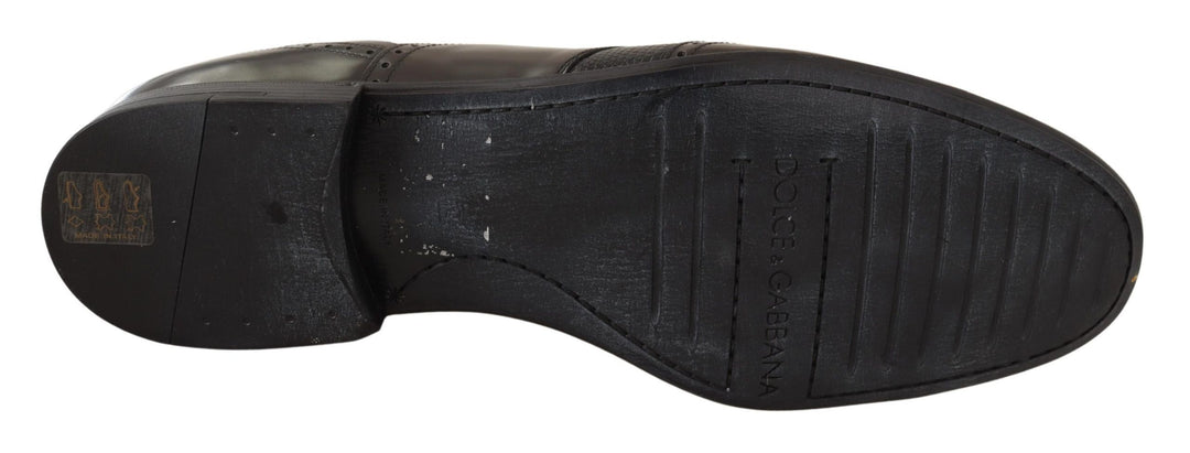 Dolce &amp; Gabbana Sample Sale Dolce &amp; Gabbana Brown Lizard Skin Leather Oxford Dress Shoes - | Designer outlet