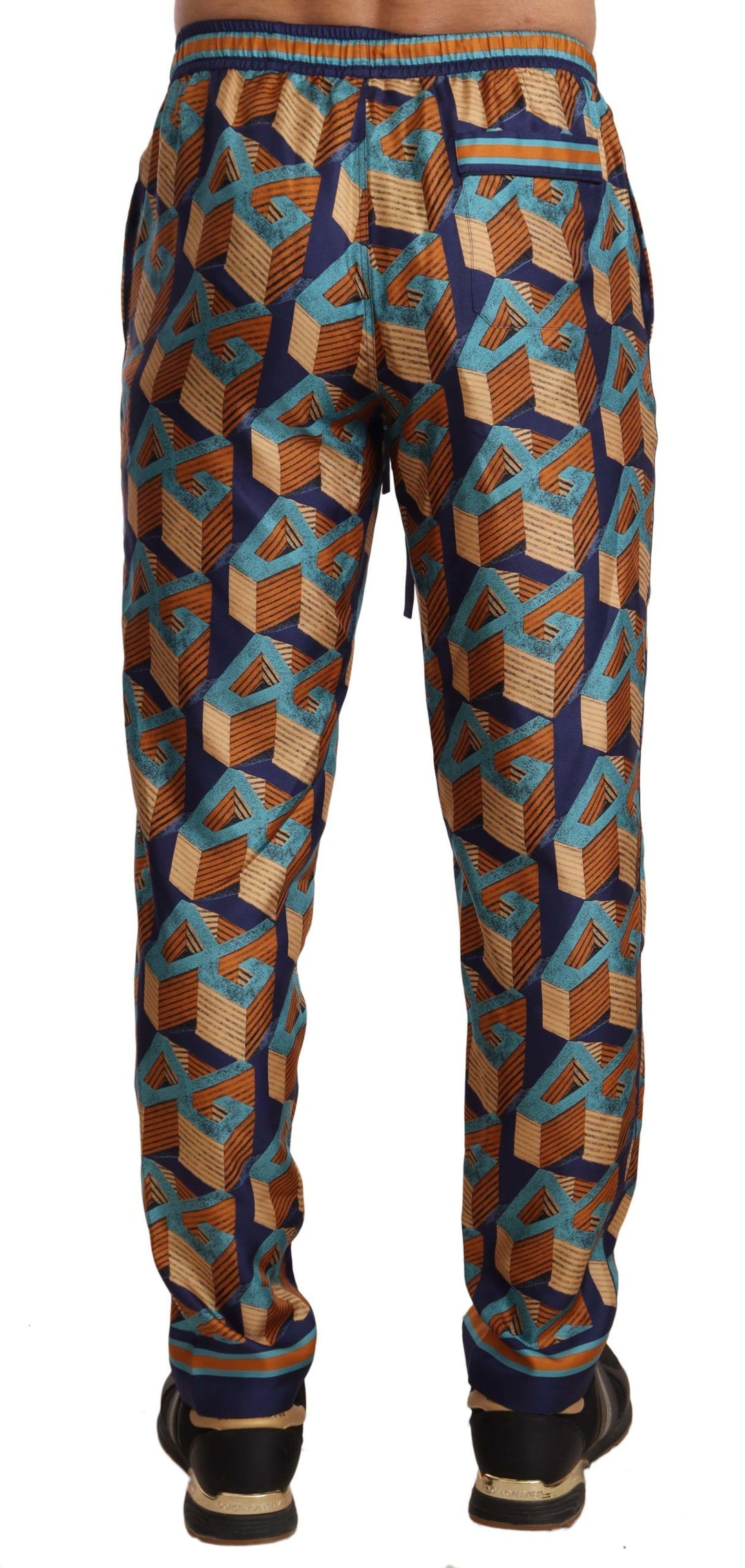 Dolce &amp; Gabbana Multicolor Patterned Joggers Silk Pants by Dolce &amp; Gabbana outlet now on sale