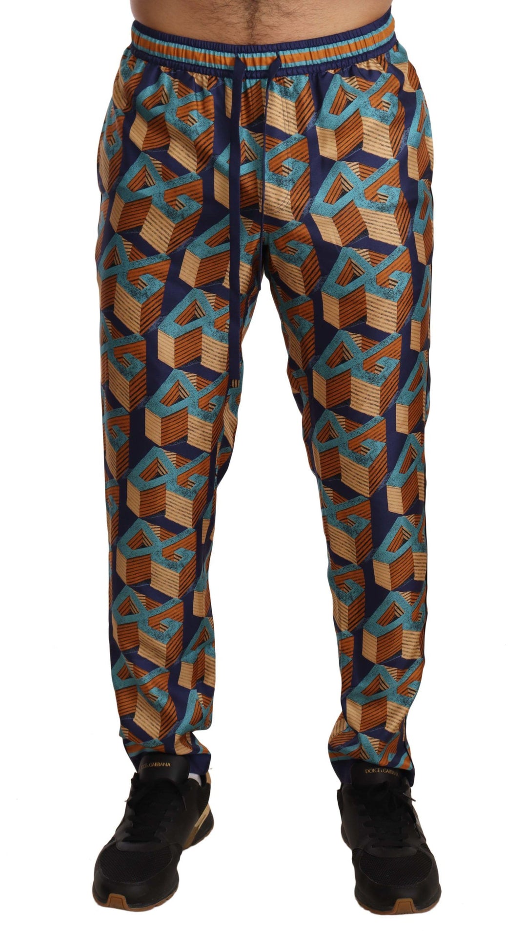 Dolce &amp; Gabbana Multicolor Patterned Joggers Silk Pants by Dolce &amp; Gabbana outlet now on sale