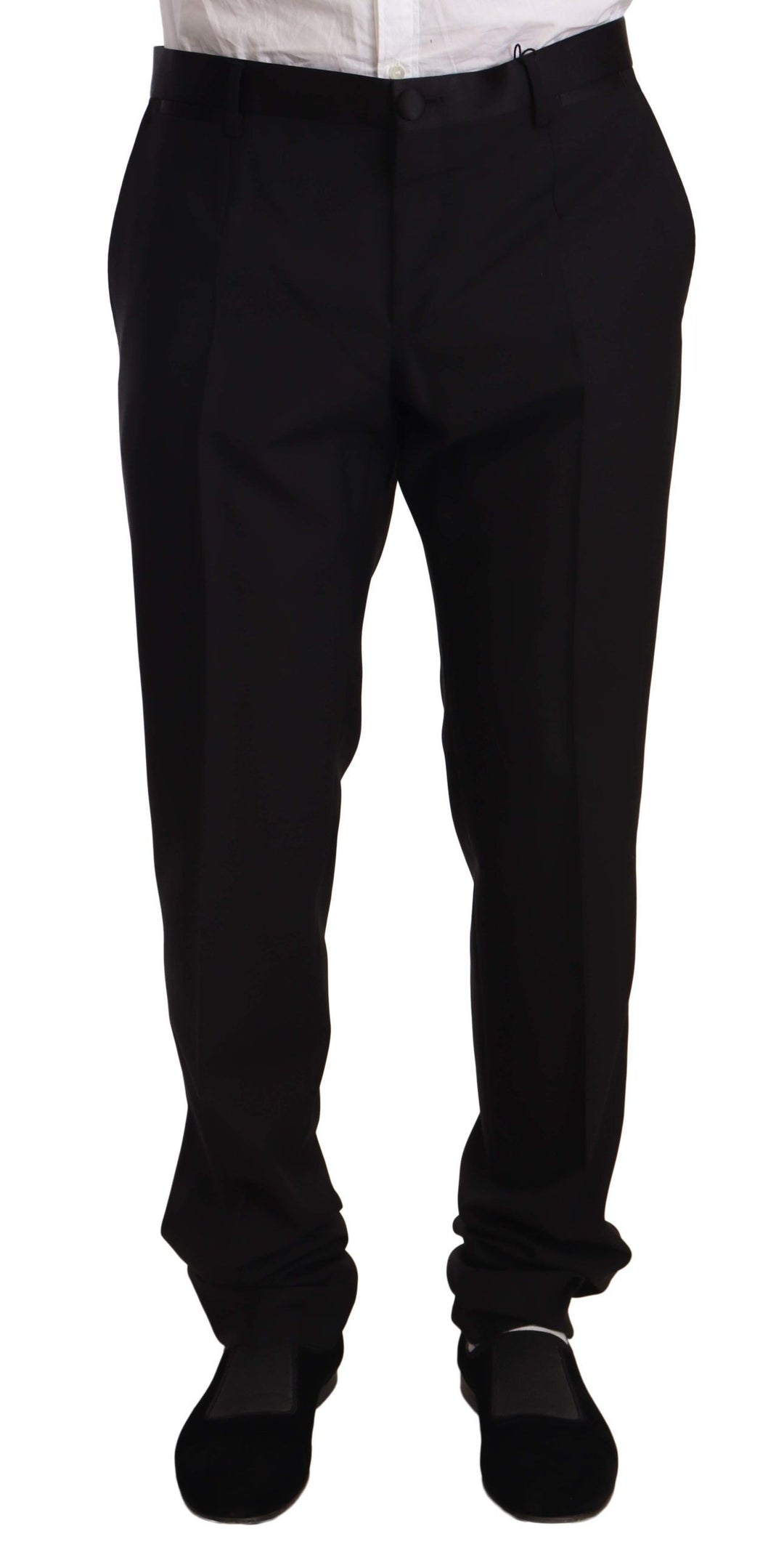 Dolce &amp; Gabbana Black Wool Formal Tuxedo Trouser Pants by Dolce &amp; Gabbana outlet now on sale
