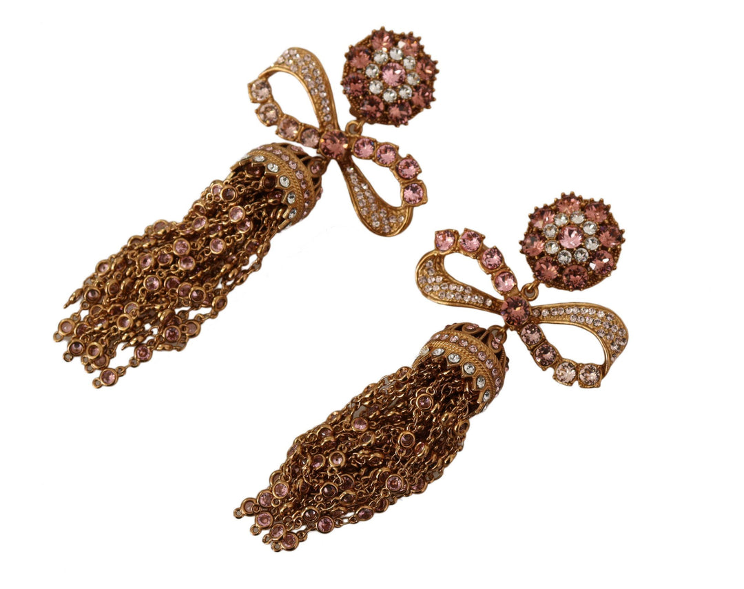 Dolce & Gabbana - Dolce & Gabbana Elegant Antique Gold Bow Earrings - SMY100762 - Ask Me Wear