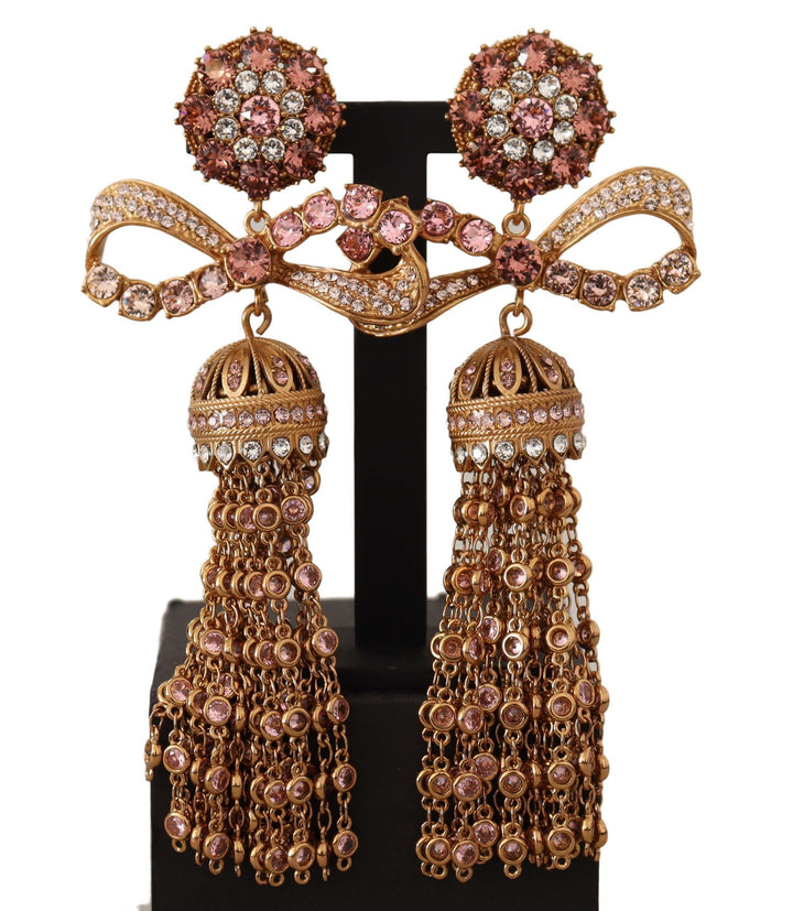 Dolce & Gabbana - Dolce & Gabbana Elegant Antique Gold Bow Earrings - SMY100762 - Ask Me Wear