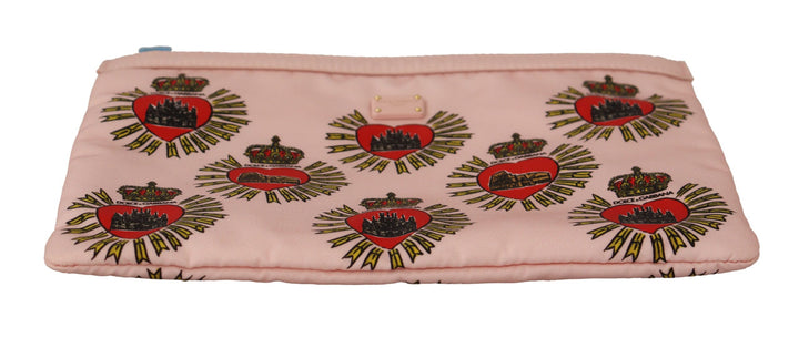 Dolce & Gabbana - Dolce & Gabbana Elegant Pink Heart Clutch Wallet - VAS12892 - Ask Me Wear