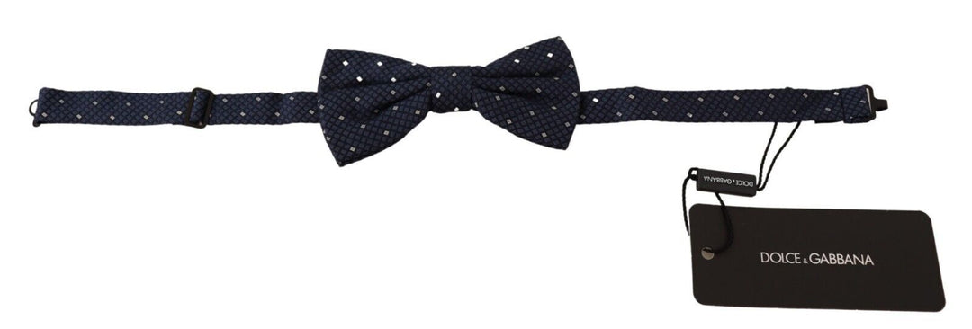 Dolce & Gabbana Elegant Silk Bow Tie in Dark Blue