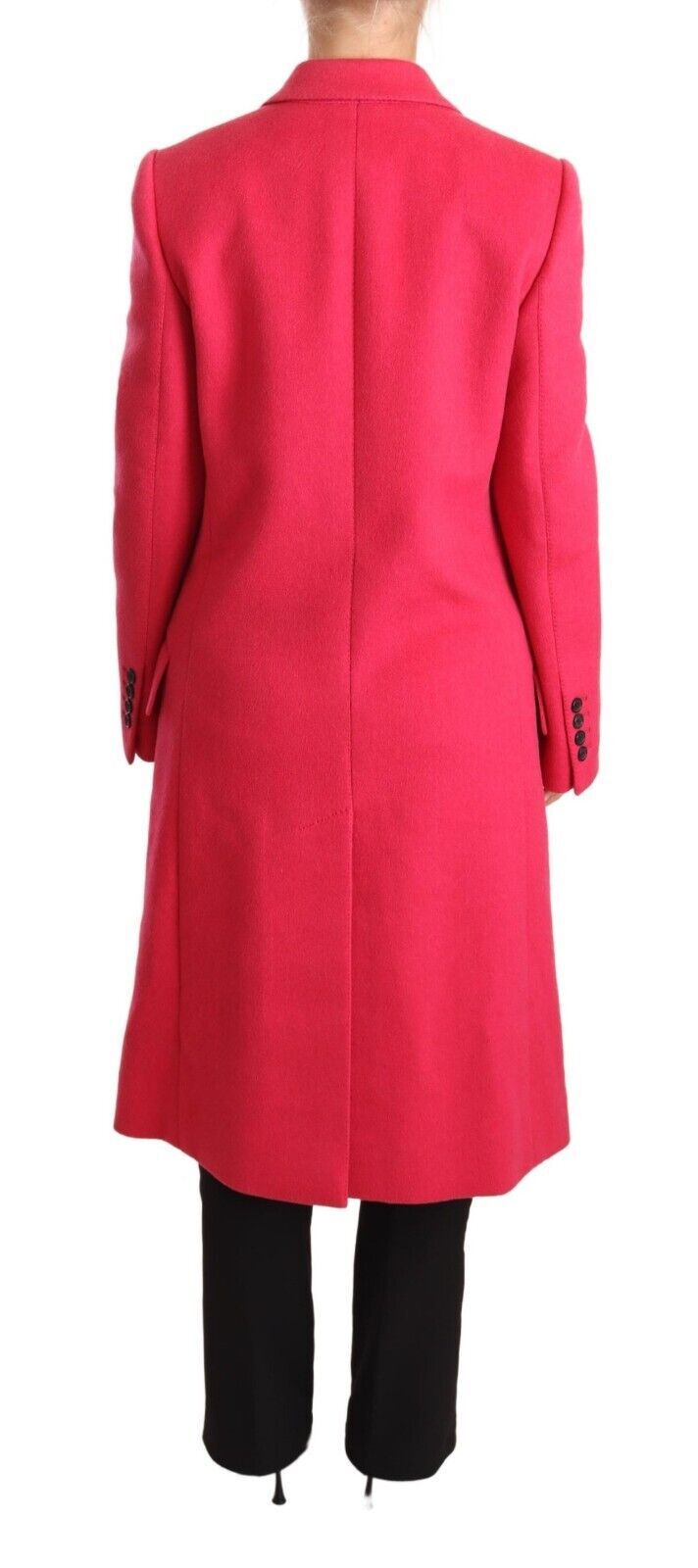 Dolce & Gabbana - Dolce & Gabbana Elegant Pink Wool - Cashmere Coat - JKT3002 - 38 - Ask Me Wear