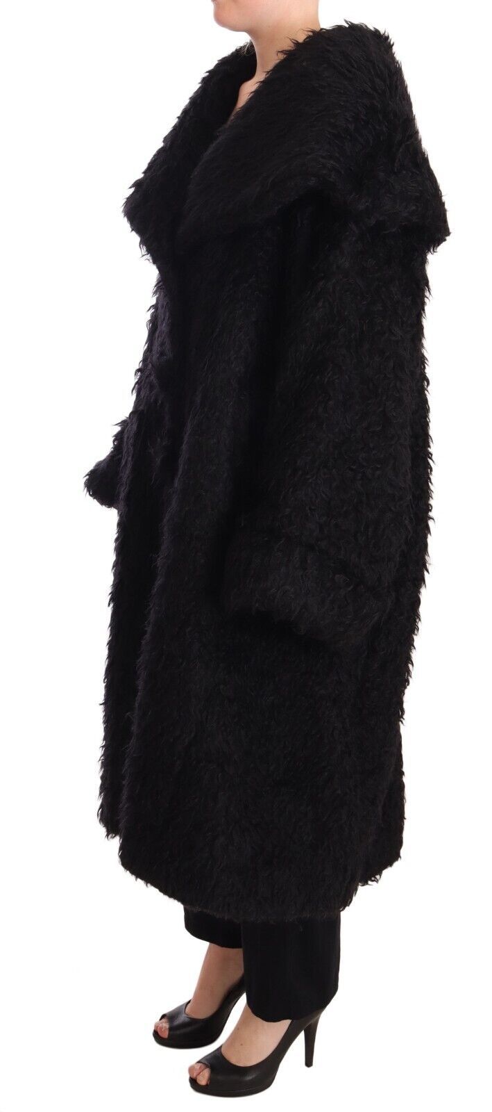 Dolce & Gabbana - Dolce & Gabbana Sleek Runway Fur Cape Trench Jacket - JKT3007 - 40 - Ask Me Wear