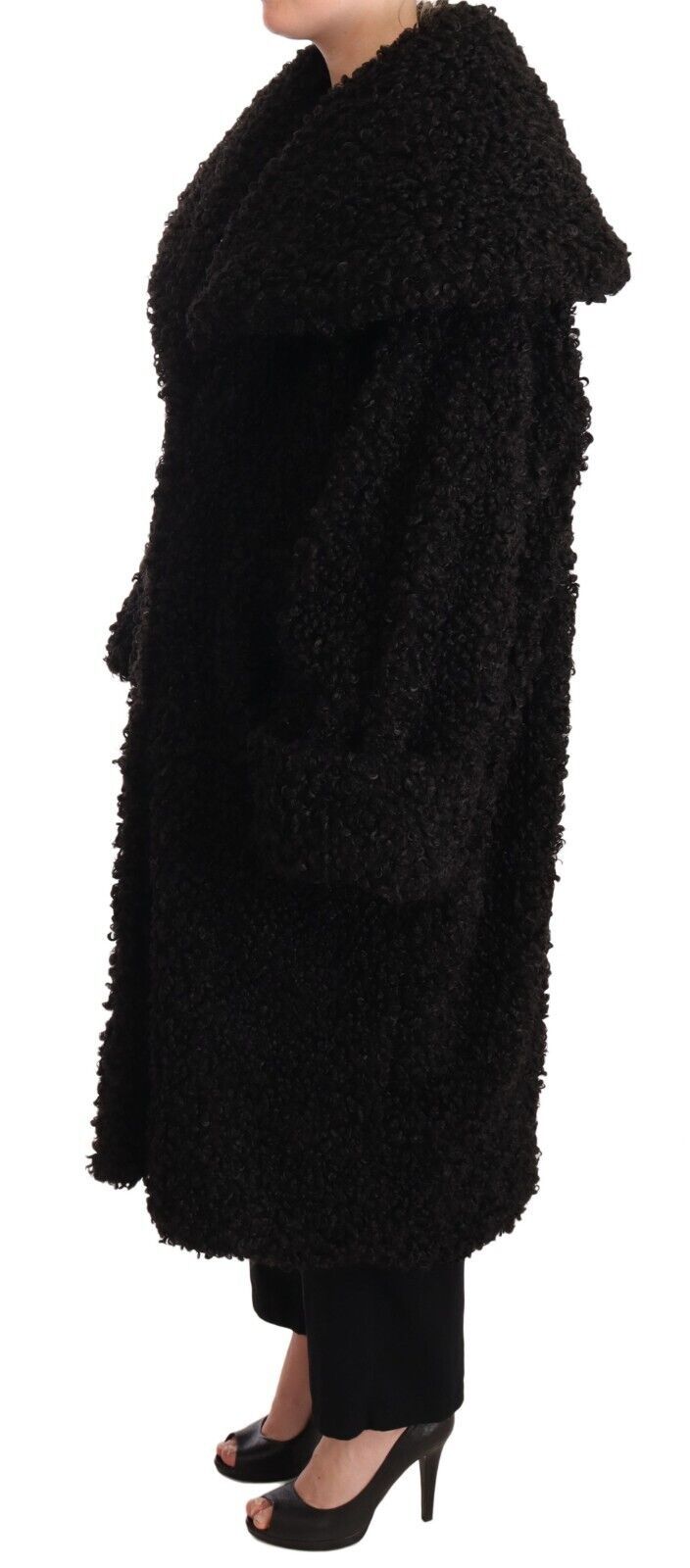 Dolce & Gabbana - Dolce & Gabbana Elegant Black Fur Cape Trench Coat - JKT3044 - 36 - Ask Me Wear