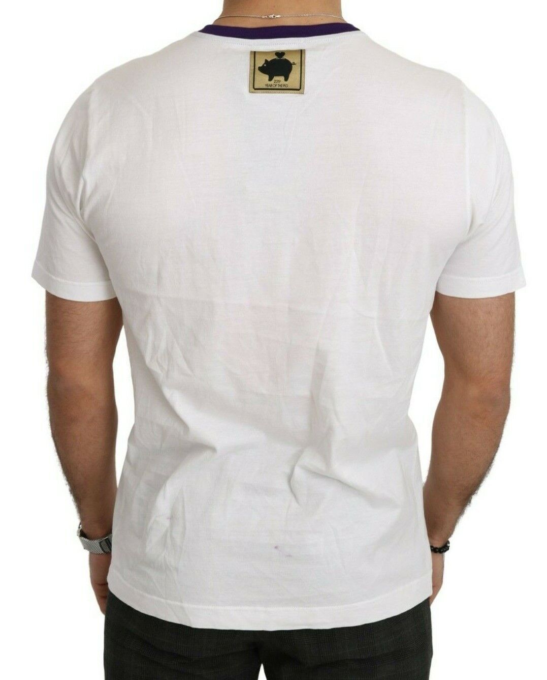 Dolce &amp; Gabbana White Cotton Top Super Power Pig T-shirt by Dolce &amp; Gabbana outlet now on sale