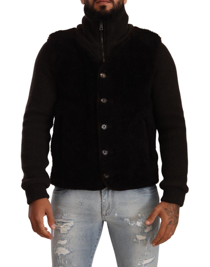 Dolce & Gabbana - Dolce & Gabbana Elegant Leather Bomber Jacket - JKT3070 - 48 - Ask Me Wear