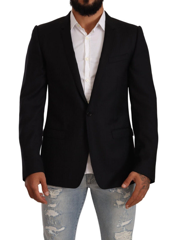 Dolce & Gabbana - Dolce & Gabbana Exclusive Black Virgin Wool Blazer - JKT3075 - 50 - Ask Me Wear