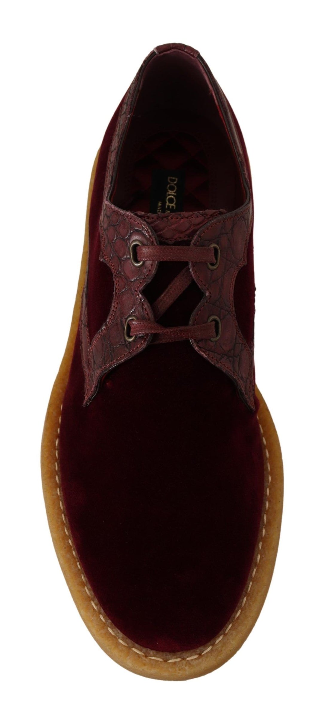 Dolce &amp; Gabbana Sample Sale Dolce &amp; Gabbana Bordeaux Velvet Exotic Leather Shoes - | Designer outlet