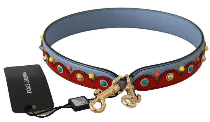 Dolce & Gabbana Blue and red Shoulder Strap Leather Blue Handbag Accessory by Dolce & Gabbana outlet now on sale
