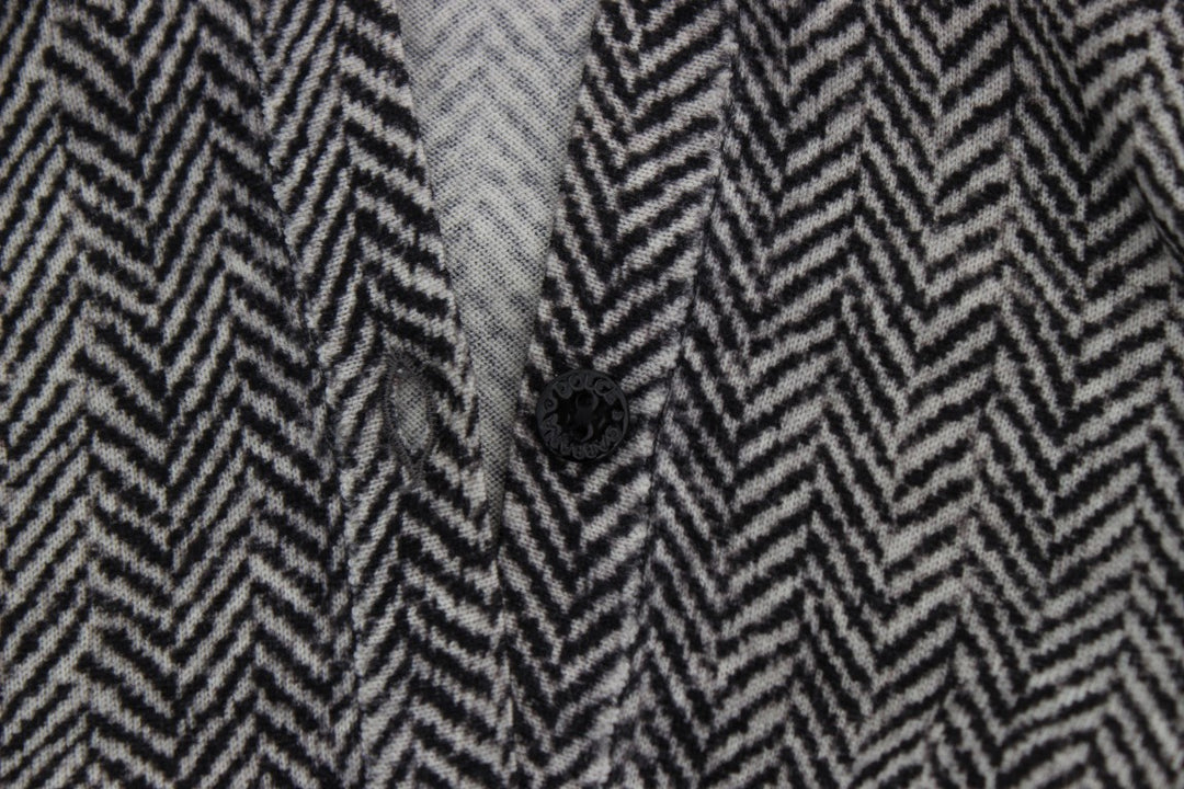 Dolce &amp; Gabbana Sample Sale Dolce &amp; Gabbana Black White Wool Top Cardigan Sweater - | Designer outlet