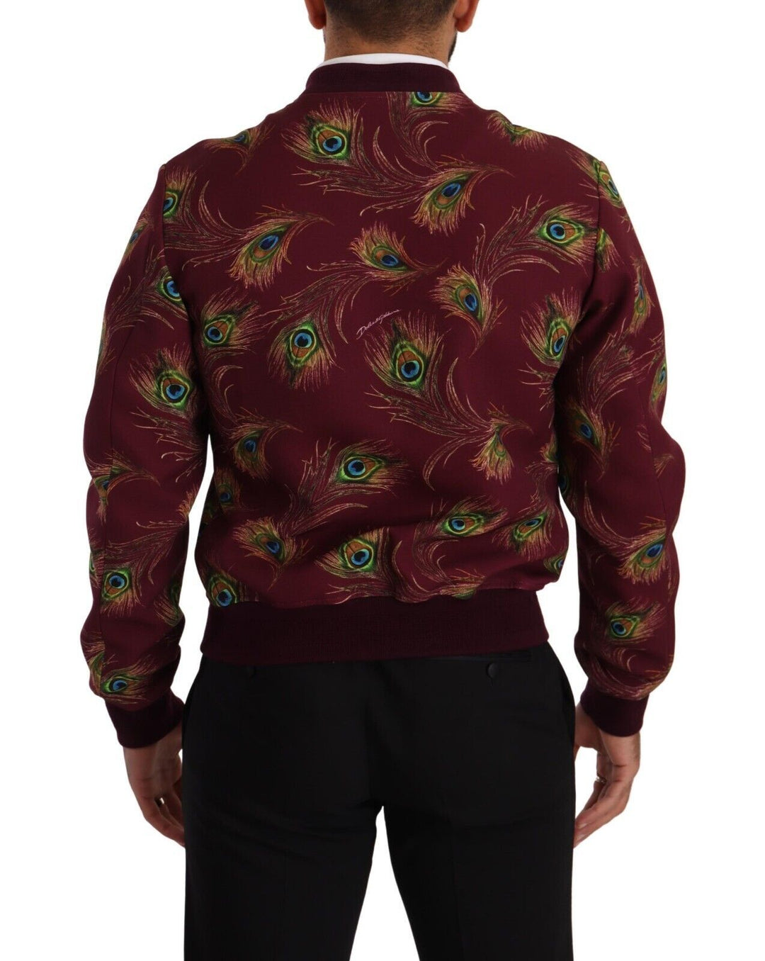 Dolce & Gabbana - Dolce & Gabbana Radiant Red Peacock Print Bomber Jacket - JKT3247 - 48 - Ask Me Wear