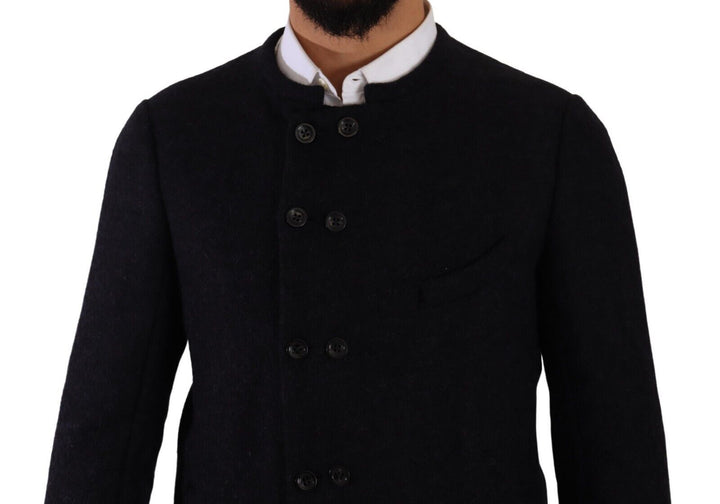 Dolce & Gabbana - Dolce & Gabbana Elegant Dark Grey Alpaca Blend Jacket - JKT3299 - 48 - Ask Me Wear