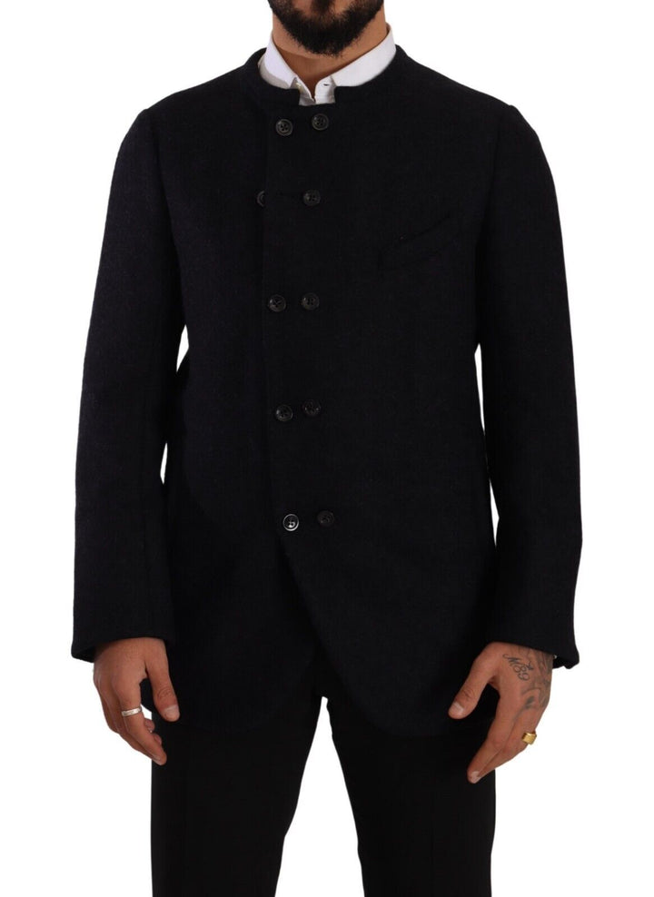 Dolce & Gabbana - Dolce & Gabbana Elegant Dark Grey Alpaca Blend Jacket - JKT3299 - 48 - Ask Me Wear