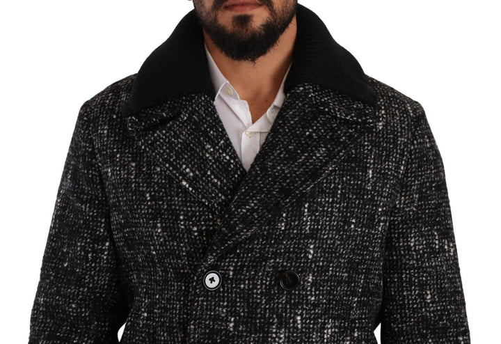 Dolce & Gabbana - Dolce & Gabbana Chic Double Breasted Wool Blend Overcoat - JKT3231 - 48 - Ask Me Wear