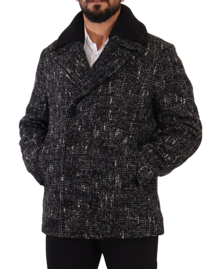 Dolce & Gabbana - Dolce & Gabbana Chic Double Breasted Wool Blend Overcoat - JKT3231 - 48 - Ask Me Wear