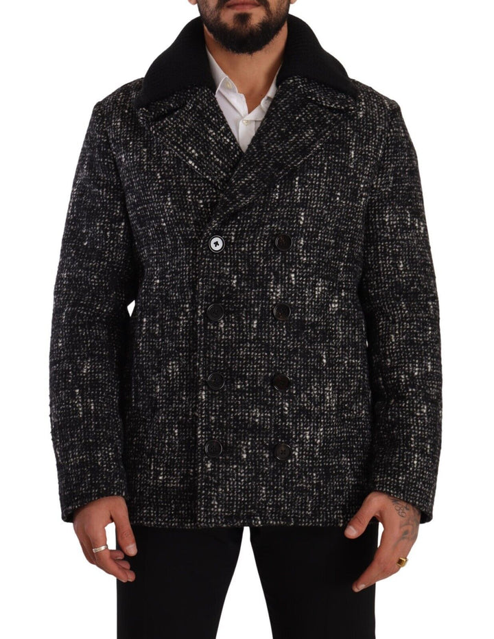 Dolce & Gabbana - Dolce & Gabbana Chic Double Breasted Wool Blend Overcoat - JKT3231 - 48 - Ask Me Wear