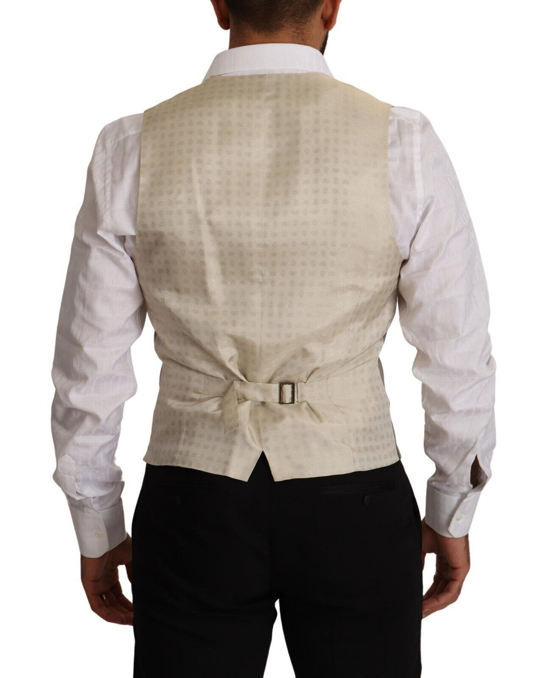 Dolce &amp; Gabbana Beige Wool Single Breasted Waistcoat Vest by Dolce &amp; Gabbana outlet now on sale