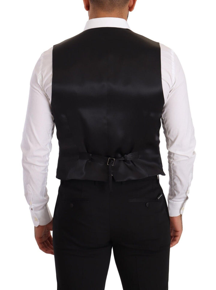 Dolce &amp; Gabbana Sample Sale Dolce &amp; Gabbana Gray Silk Slim Fit Waistcoat Formal Vest - | Designer outlet