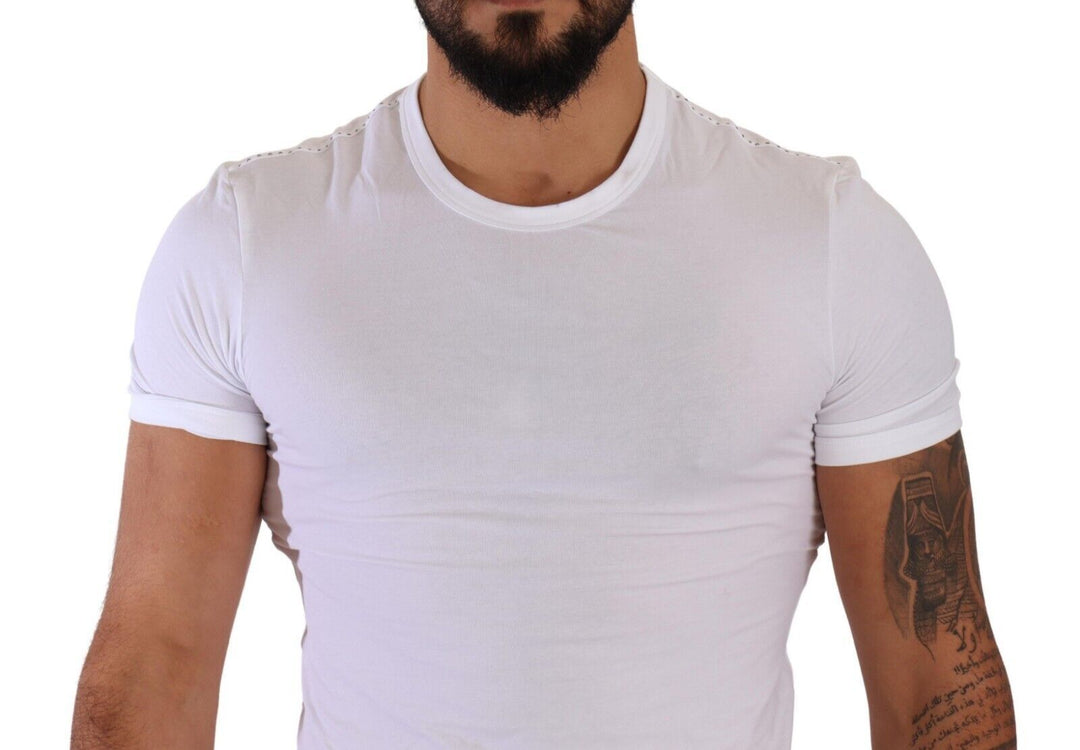 Dolce &amp; Gabbana Sample Sale Dolce &amp; Gabbana White Round Neck Cotton Stretch T-shirt Underwear - | Designer outlet
