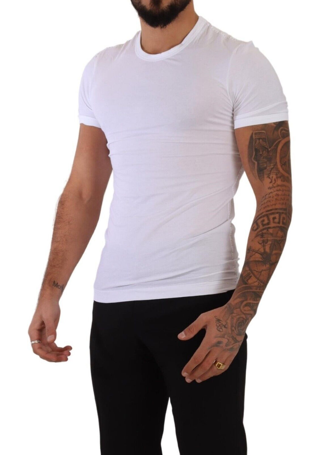 Dolce &amp; Gabbana Sample Sale Dolce &amp; Gabbana White Round Neck Cotton Stretch T-shirt Underwear - | Designer outlet