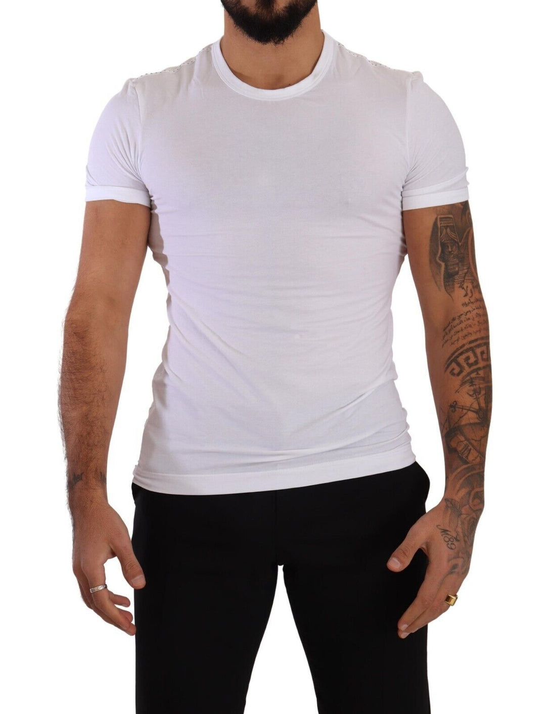 Dolce &amp; Gabbana Sample Sale Dolce &amp; Gabbana White Round Neck Cotton Stretch T-shirt Underwear - | Designer outlet