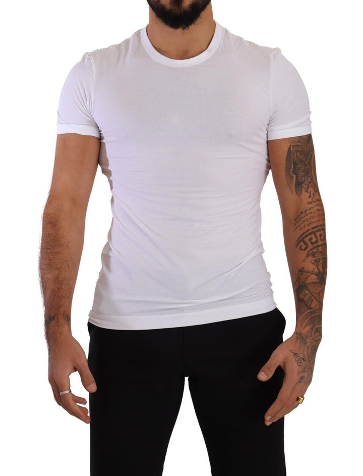 Dolce &amp; Gabbana Sample Sale Dolce &amp; Gabbana White Round Neck Cotton Stretch T-shirt Underwear - | Designer outlet