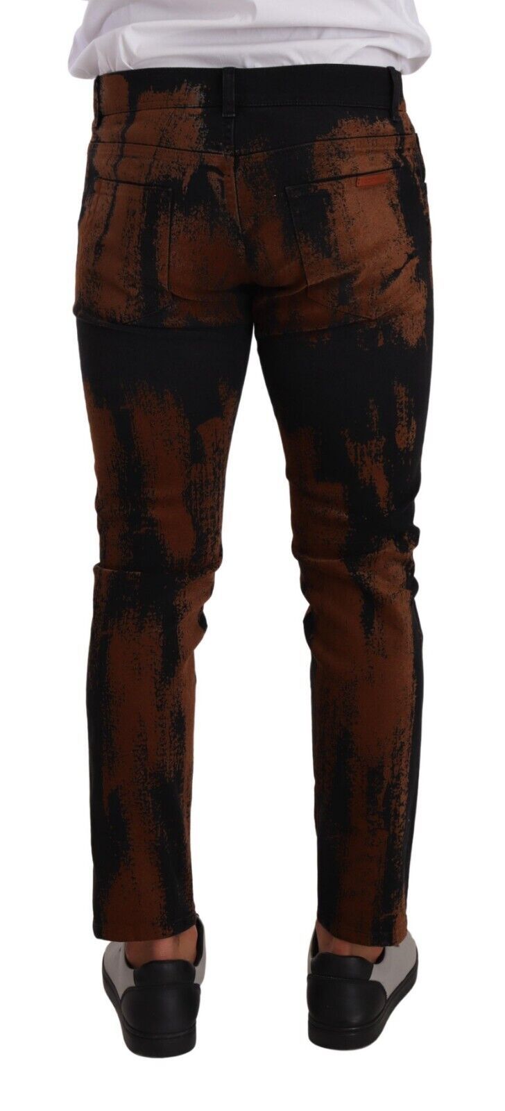 Dolce &amp; Gabbana Sample Sale Dolce &amp; Gabbana Black Brown Tie Dye Cotton Skinny Denim Jeans - | Designer outlet